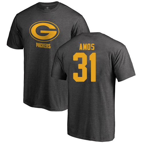 Men Green Bay Packers Ash #31 Amos Adrian One Color Nike NFL T Shirt->nfl t-shirts->Sports Accessory